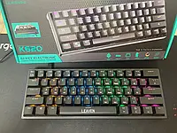 Механическая, игровая клавиатура LEAVEN K620 проводная клавиатура с подсветкой RGB для ПК, Hot Swap