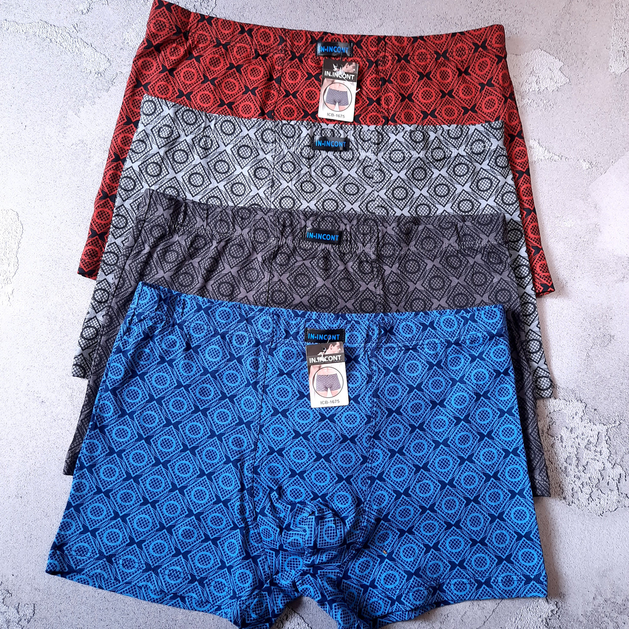 Чоловічі труси боксери набір 4шт від XL до 4XL  чоловіча білизна, фото 1