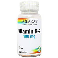 Рибофлавин Solaray Vitamin B2 100 mg 100 Veg Caps SOR04327 QT, код: 7519942