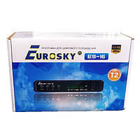 Т2 ресивер тюнер Es-16 ТМ Eurosky +IPTV+YouTube 12мес