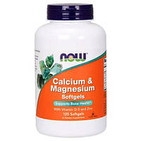 Мультиминеральный комплекс NOW Foods Calcium Magnesium with D3 and Zink 120 Softgels NF1251 QT, код: 7622676