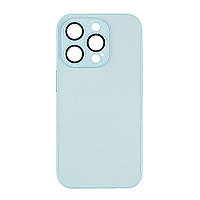 Чехол-накладка стеклянный матовый с защитой камеры Matte AG-Glass iPhone 12 Pro Glacial Blue FT, код: 8374836