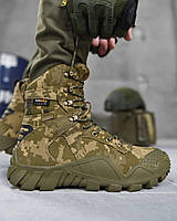 Тактические демисезонные ботинки военные берцы мужская обувь милитари Пиксель