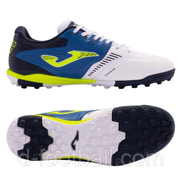 Сороконіжки футбольні чоловічі Joma Cancha TF white/royal CANS2402TF, Синій, Розмір (EU) — 46