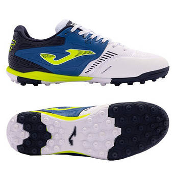 Сороконіжки футбольні чоловічі Joma Cancha TF white/royal CANS2402TF, Синій, Розмір (EU) — 46