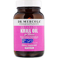 Жир криля для женщин Krill Oil Dr. Mercola антарктический 90 капсул (353) QT, код: 1535293