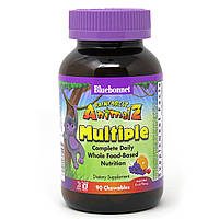 Мультивітаміни для дітей Bluebonnet Nutrition Rainforest Animalz Смак Фруктів 90 жов. таб. QT, код: 1845341