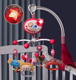 Музичний мобіль карусель для новонародженого 39636 колискові мелодії підсвічування