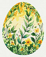 Картина по номерам "Цветочное пасхальное яйцо." 40x50 3v1 Рисование Живопись Раскраски (ПРЕМИУМ картины)