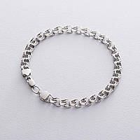Мужской серебряный браслет (гарибальди 0.8 см) ро0217413 Оникс 19 QT, код: 6589578