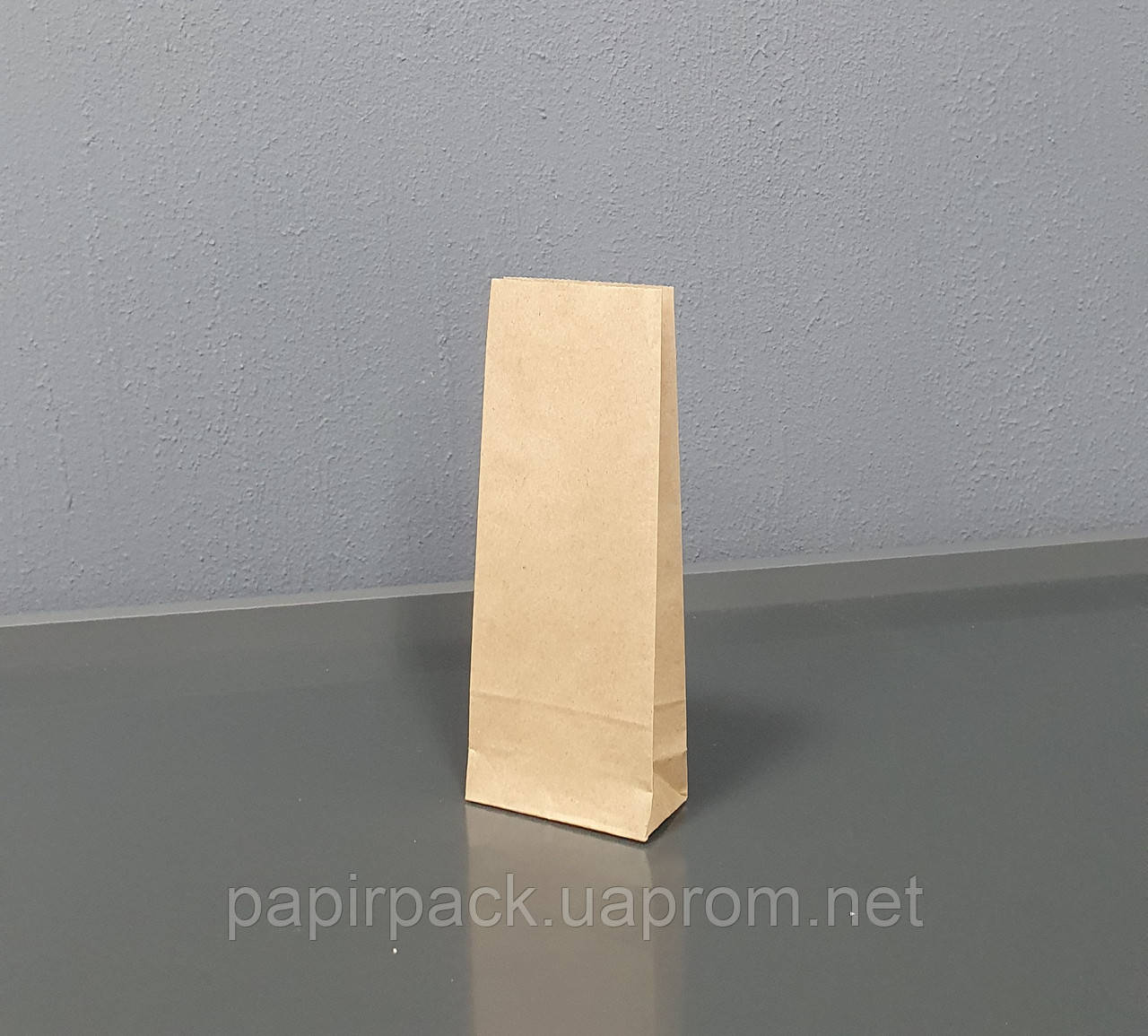 Паперовий бурий крафт пакет без ручок 75*40*200мм. 80 г/м2