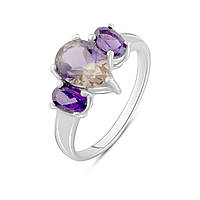 Серебряное кольцо SilverBreeze с аметрином nano 1.7ct (2088394) 17.5 QT, код: 8023575