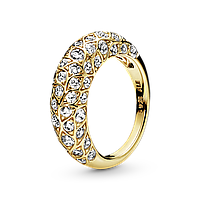 Серебряное кольцо Pandora в позолоте Shine Соблазн 168290CZ 54 QT, код: 7361973