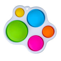 Антистрес Іграшка Trend-Box Симпл Димпл Білий Брелок Фігурний з карабіном 5 бульбашок QT, код: 6525418
