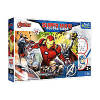 Детские пазлы SUPER МАХІ Marvel Вместе сильнее Trefl 41007 24 элемента с раскраской QT, код: 7756249