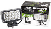 Фара-LED Прямоугольник 45W 158*95*79mm (3W*15) 10-30V Ближнее "BELAUTO" (BOL1503 Flood) (1шт) TC