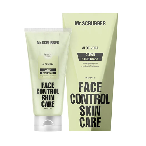 Mr.SCRUBBER Clear Face Control Очищувальна маска для боротьби з тьмяністю і набряками, 100 мл