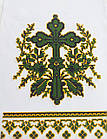 Рушник на хрест орнамент зелений 1,50*26