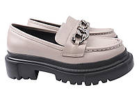 Туфлі жіночі з натуральної шкіри на платформі колір Капучіно Molly Bessa 252-21DTC 37 QT, код: 7365821