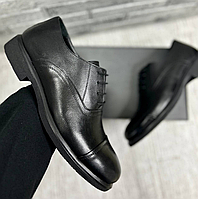 Классические мужские кожаные черные туфли от производителя Wot's