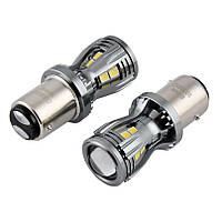 Светодиод 12/24V T25/5 Белый W21/5W 14x2835SMD 350Lm 6000K "Brevia" CANbus №10303 (2шт) TC