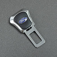 Заглушка ремня безопасности металл "Ford" (1шт) цинк.сплав + кожа "FLY" (тип №7) TC