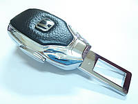 Заглушка ремня безопасности металл "Honda" (1шт) цинк.сплав + кожа + вход под ремень "FLY" (тип №3) TC