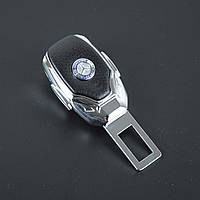 Заглушка ремня безопасности металл "Mercedes" (1шт) цинк.сплав + кожа + вход под ремень "FLY" (№3) TC