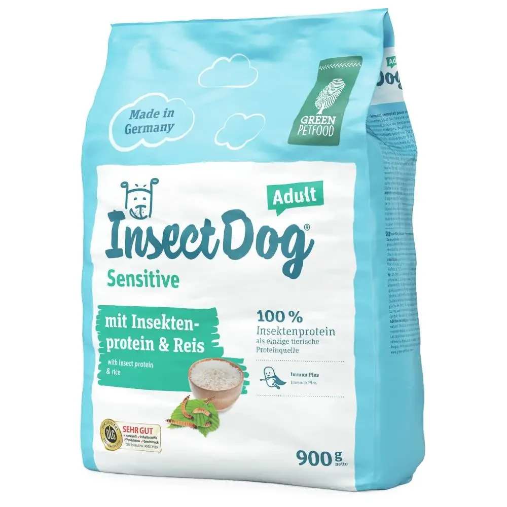 Сухий корм для собак з чутливим травленням Green Petfood InsectDog Adult Sensitive 900 г