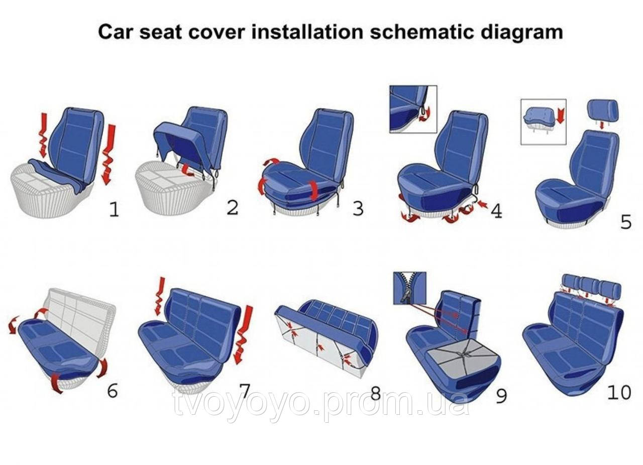 Авточехлы с автоткани Toyota Yaris 2005-2011 Pok-ter VIP с синей вставкой TV, код: 8448417 - фото 6 - id-p2172013990