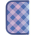 Пенал без наповнення Kite Purple Chequer K24-622-3, 1 відділення, 2 відвороти, фото 3
