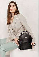 Кожаный женский мини-рюкзак Kylie черный краст BlankNote UL, код: 8132413