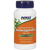 Ашваганда NOW Foods Ashwagandha 450 mg 90 Veg Caps QT, код: 7560861