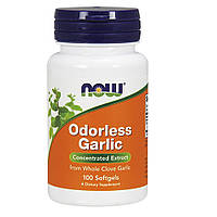 Чеснок NOW Foods Odorless Garlic 100 Softgels QT, код: 7576391