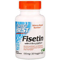 Комплекс для профилактики работы головного мозга Doctor's Best Fisetin with Novusetin 100 mg QT, код: 7676879