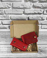 Подарочный набор DNK Leather 5 зажим + ключница 18х10х3,5 см Красный KC, код: 6766951