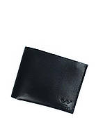 Кожаный кошелек Mini с монетницей черный The Wings QT, код: 8132280