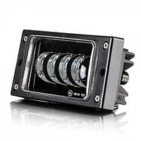 Дополнительные фары LED - ВАЗ 2110-15 60W (4*15W) ДХО 8W Линза,Рамка,рег.накл 174*84*46мм IP68 (1шт) AB