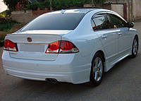 Накладка на задний бампер (под покраску) для Honda Civic Sedan VIII 2006-2011 гг AB