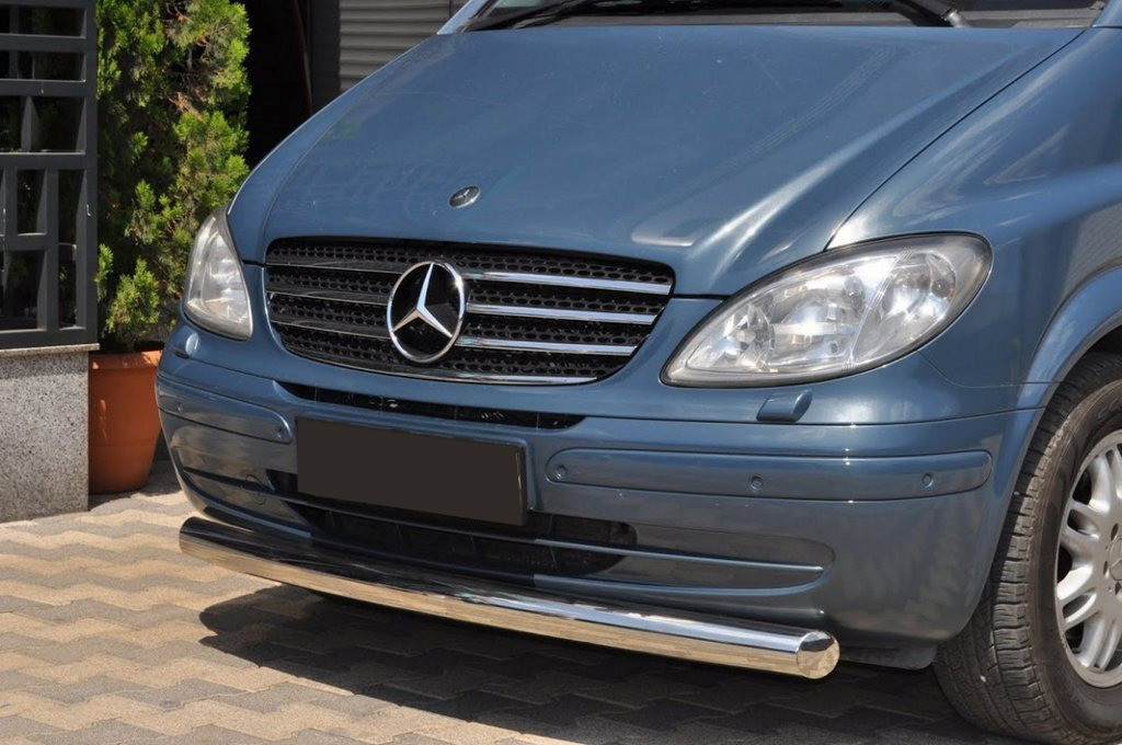 Губа нижняя ST008 (нерж) 2010-2015, 51мм для Mercedes Vito W639 AB - фото 2 - id-p2172044447