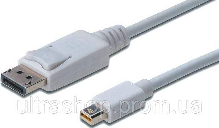 Кабель Digitus miniDisplayPort to DisplayPort (AM AM) 1.0m, white (AK-340102-010-W) UL, код: 6746989 - фото 1 - id-p2172049676