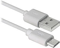 Кабель Defender USB08-10BH USB(AM)-MicroBM White 3m (87468) (6343280) UL, код: 1869797