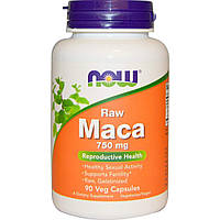 Мака Now Foods сырая 750 мг 90 вегетарианских капсул UL, код: 7701340