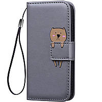 Чехол-книжка Color Book Animal Wallet Apple iPhone 7 8 SE 2020 Bear Серый FT, код: 7412850