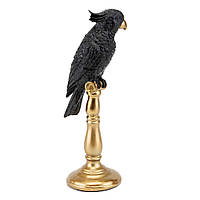 Фигурка интерьерная Parrot Black 31 см ArtDeco AL117945 FT, код: 7523023
