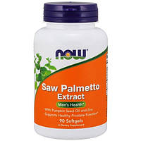 Экстракты ягод сереноа NOW Foods Saw Palmetto Extract 80 mg 90 Softgels UL, код: 7518555