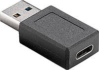 Перехідник обладнання Goobay USB Type-C-3.0A F M USB3.0 Чорний (75.04.5400) UL, код: 7455510