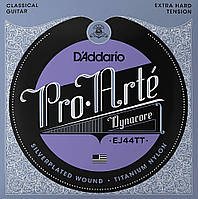 Струны для классической гитары D'Addario EJ44TT Classical Silverplated Wound Titanium Nylon E XN, код: 6556630