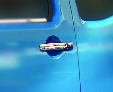 Накладка на ручки (4 шт, нерж) С чипом, OABaLine - Итальянская нержвейка для Nissan Navara 2006-2015 гг AB - фото 2 - id-p2172086309