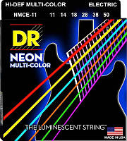 Струны для электрогитары DR NMCE-11 Hi-Def Neon Multi-Color K3 Coated Heavy Electric Guitar S XN, код: 6839020